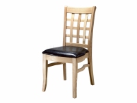 時尚休閑皮革坐墊實木餐椅