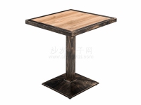 工業(yè)復古主題餐廳鋼木桌子